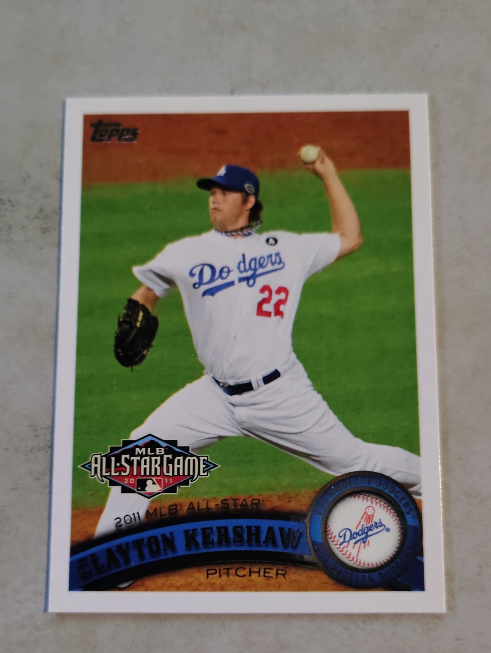 Clayton Kershaw 2011 Topps Update Series All-Star #US140 Los Angeles Dodgers